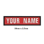 Бейдж с вышивкой на красном фоне, 10 х2, 5 см