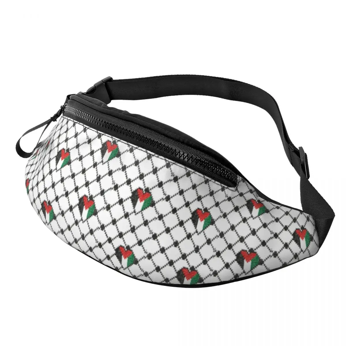 

Palestinian Flag Fanny Bag Palestine Hatta Kufiya Embroidery Crossbody Waist Pack Men Women Cycling Camping Phone Money Pouch