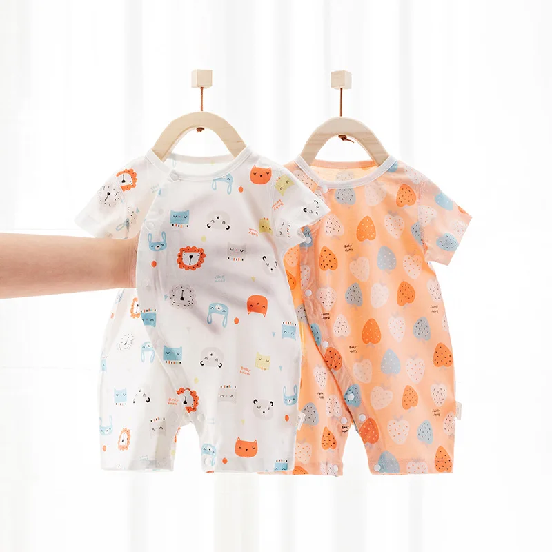 0-24m Summer Baby Clothes Pajama Romper Newborn Romper Baby Girl Clothes Baby Boy Outfit Pure Cotton