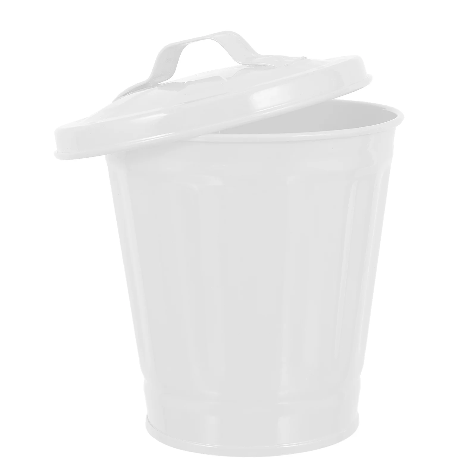 

Can Trash Bin Mini Garbage Waste Liddesktop Metaldesk Basket Container Buckettiny Pot Flower Countertop Paper Wastebasket