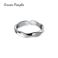 green purple 925 sterling silver rotate twisted trendy ring for women unique design rings fine jewelry party vacation gift j1303