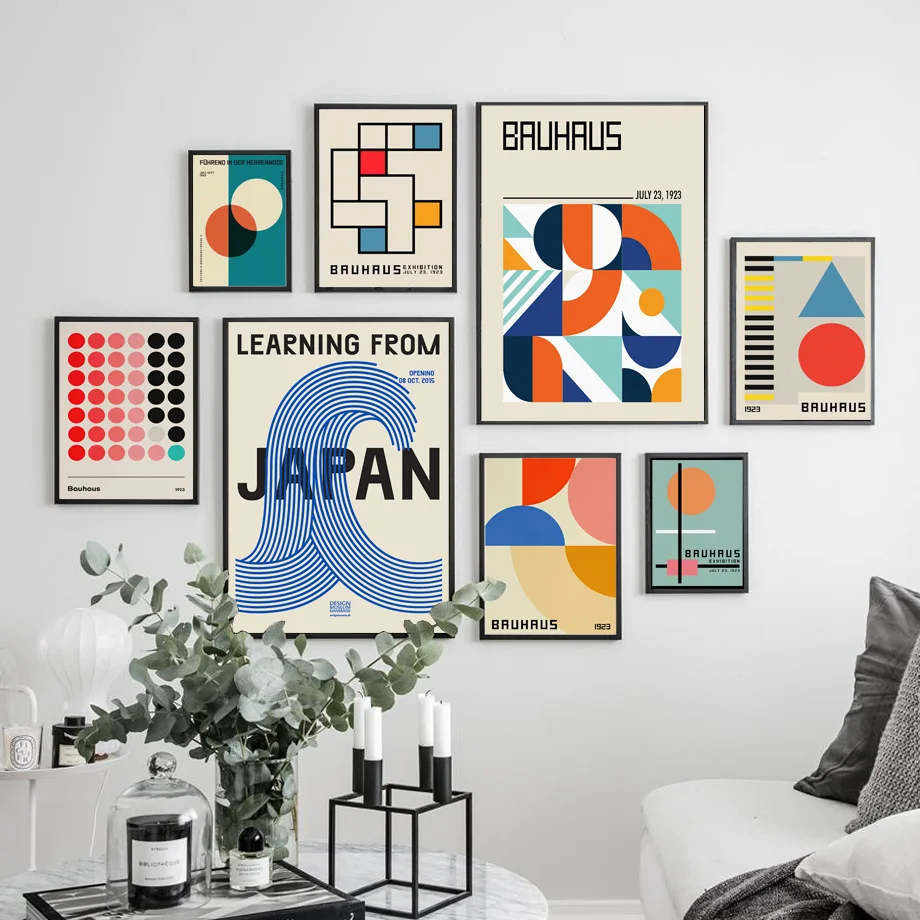 

Bauhaus Abstract Lines Geometric Japan Nordic Modern Wall Art Canvas Painting Posters And Prints Pictures For Living Room Decor