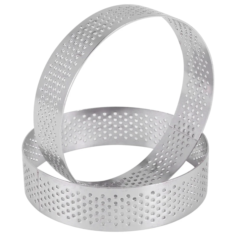 

Кольцо для выпечки, Термостойкое ПЕРФОРИРОВАННОЕ кольцо для мусса, круглое кольцо, 8 см
