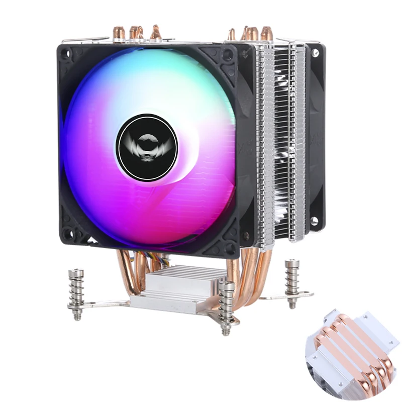 4 Heat Pipes Copper Tube 3/4pin Pwm Pc Quiet For Intel Lga 2011 90mm Cooling Fan Screw Fixation Server X79 X99 E3 E5