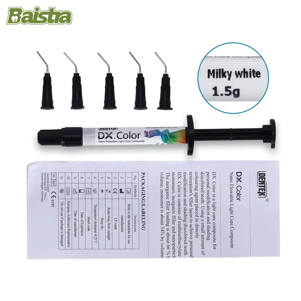 Baistra Dentex Dental Color Nano Flowable Light Cure Composite