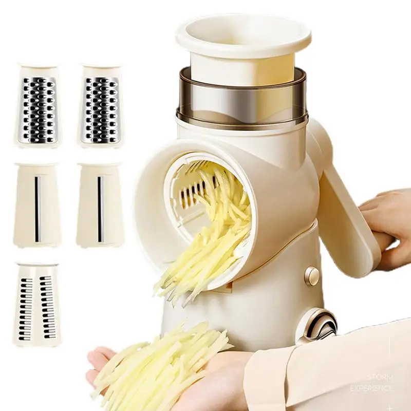 

Manual Round Rotate Vegetable Slicer Multifunctional Potato Chopper Grater With Rotary Handle Carrot Cutter Kitchen Gadgets