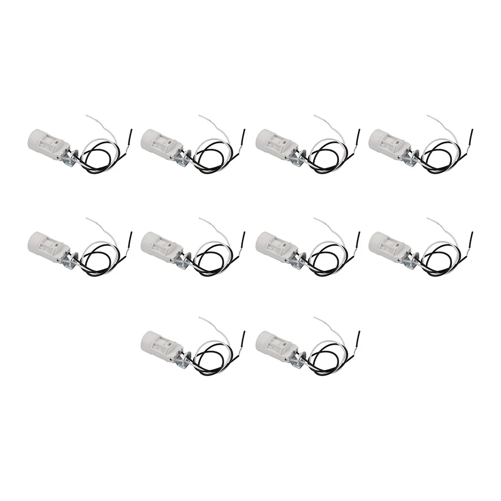 

10 Pieces E14 Threaded Interface Light Bulb Holder Lightbulb Socket