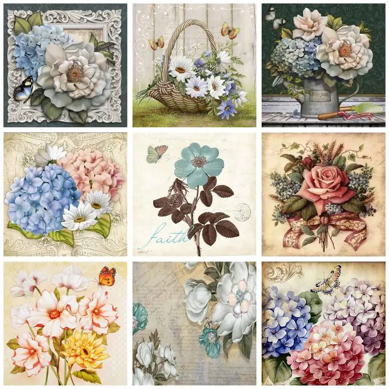 

CHENISTORY DIY Oil Painting For Adults On Canvas Frame Acrylic Paint By Numbers Flowers Handpainted Wall Decor Gift Artwork