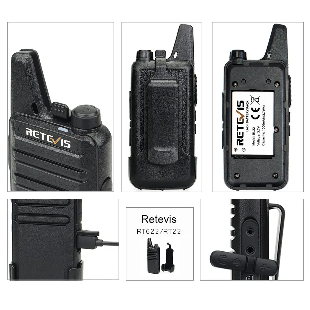 wholesale walkie talkie 20 pcs retevis rt22 frs rt622 pmr radio handy radio station hotel restaurant cafe shop walkie talkies free global shipping