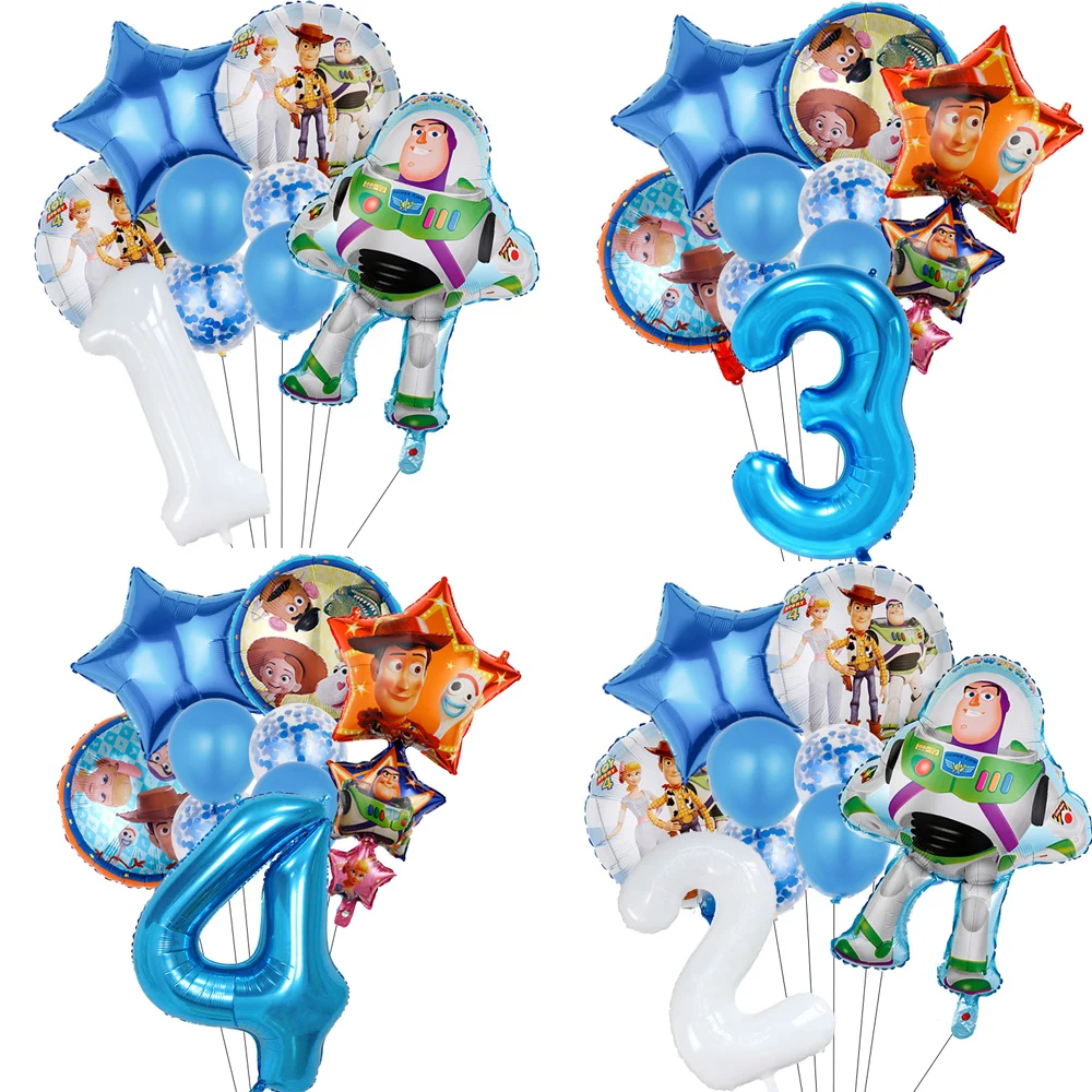 Disney Buzz Lightyear Kids 1st Number Balloon Set Toy Story 