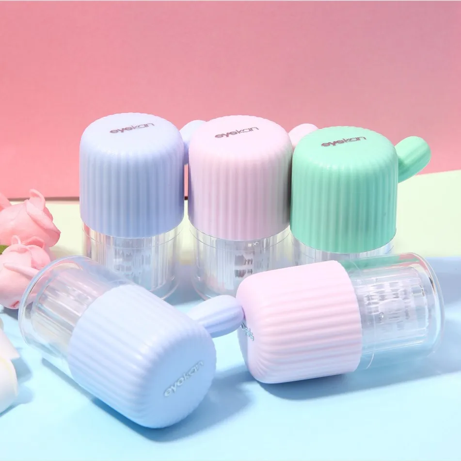 

Hand Pulled Contact Lens Cleaner Portable Cute Simple Clean Beautiful Pupil Storage Box Small Beautiful Pupil Box Childlike Inno