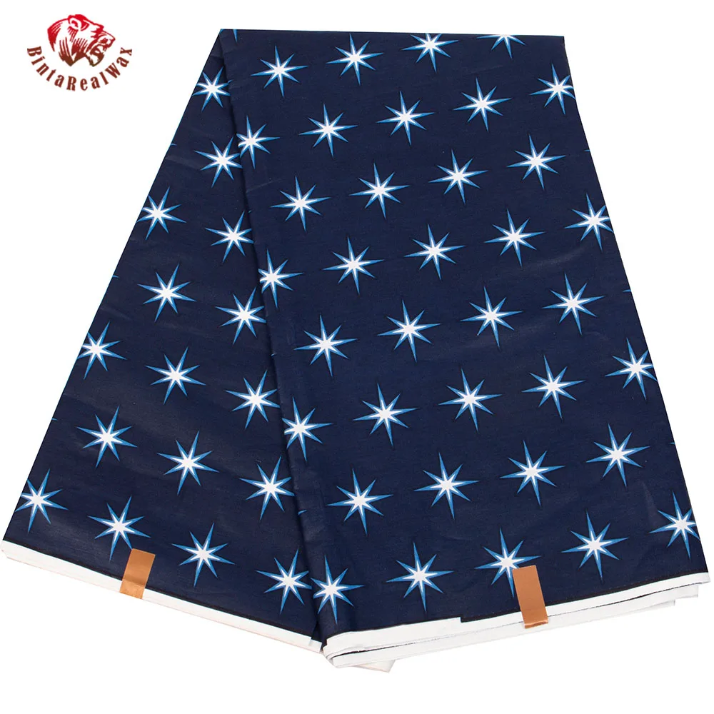 

BintaRealWax African Print Wax Fabric By the Yard Cotton Material for Women Party Dresses Handworking Sewing Fabrics 24FS1342