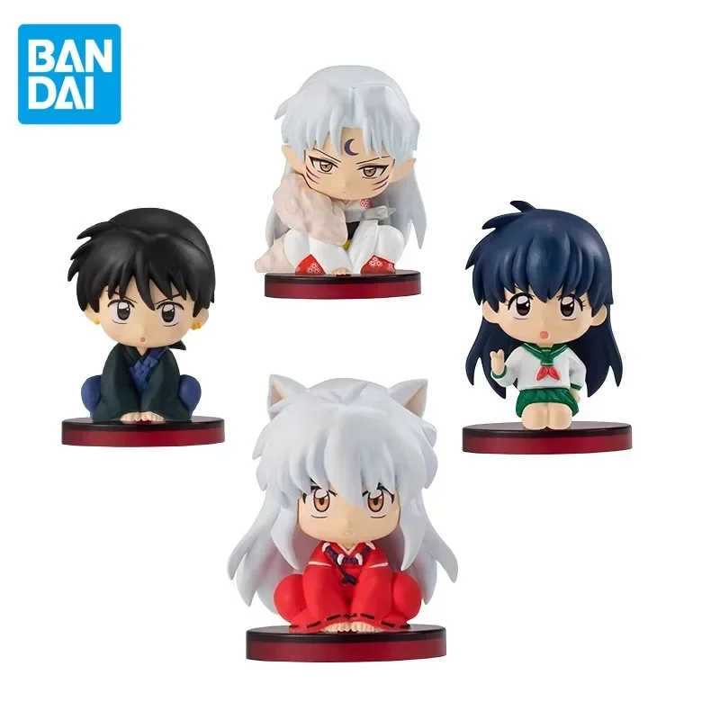 

Bandai Gashapon Inuyasha Original Anime Figure Miroku Sitting Posture Car Interior Decoration Children's Birthday Gift Kids Toys