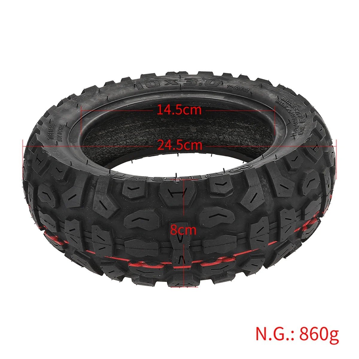 Бескамерная шина 10X3.0 для электрического скутера Kugoo M4 Pro 10-дюймовая