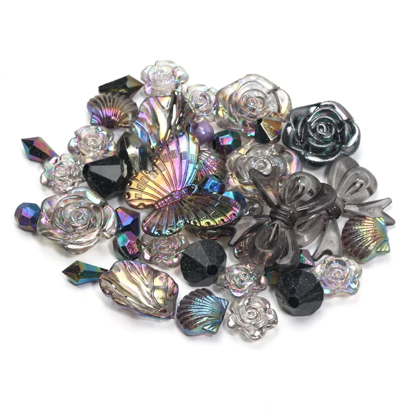 

Прозрачные разноцветные акриловые бусины 20 г, 9 стилей, 5-40 мм, бусины-разделители для изготовления ювелирных изделий «сделай сам», браслетов...