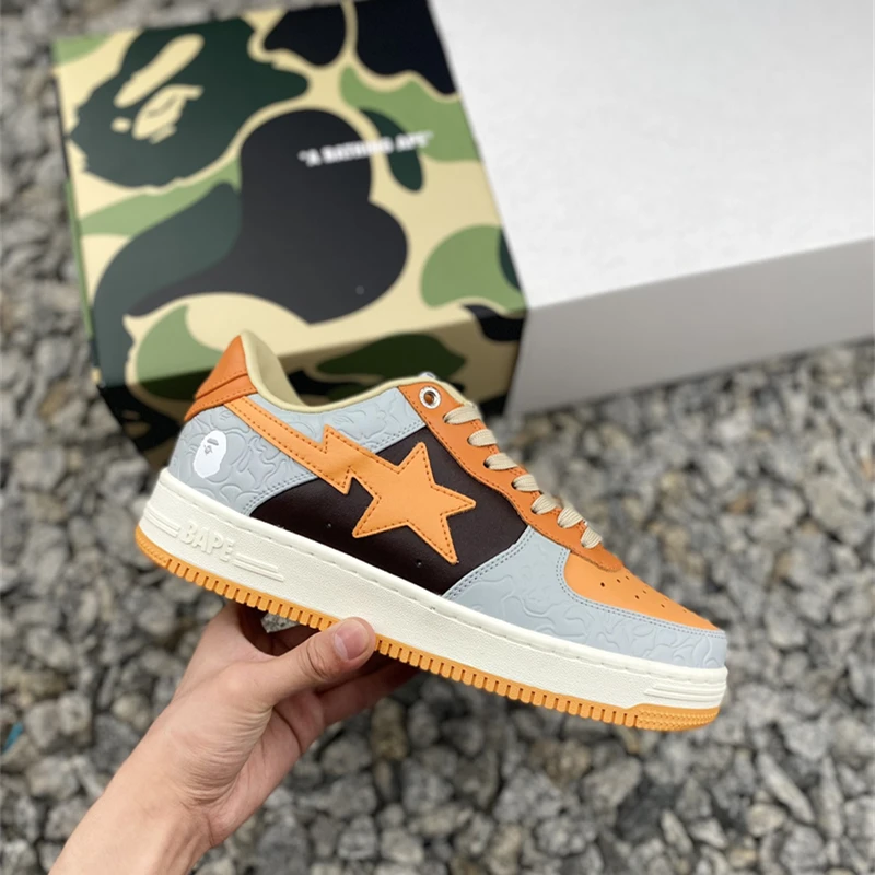 Original A Bathing Ape Sport Sneakers Multicolor Color Skateboarding Shoes Women Running Shoes Men Unisex  Air Max Shoes 36-45