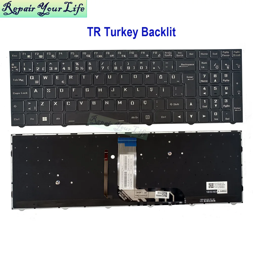 Клавиатура с подсветкой для Monster Abra A7 V12 V13 A5 V16 V17.1 .2 .3 .4 .5 Французский игровой