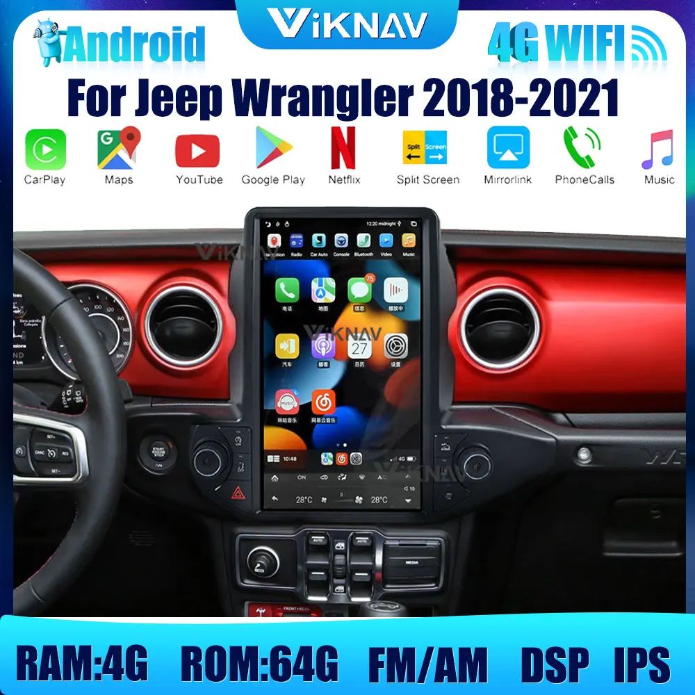 

Автомагнитола PX6, 2DIN, GPS-навигация, DVD, bluetooth, для Jeep Wrangler 2018-2021