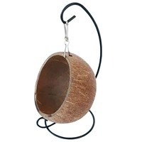 hamster coconut hideout suspension coconut shell hamster hideout small animal coconut husk hammock with warm pad cage decor for