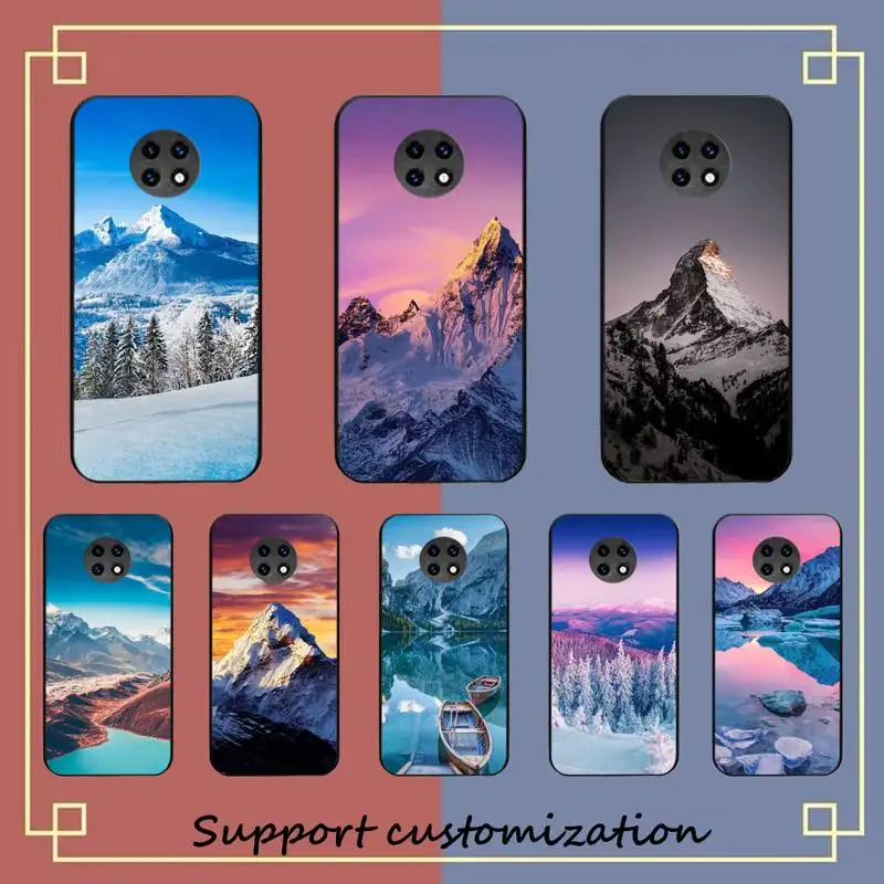 

Snow Mountain Phone Case For Xiaomi Redmi Note 8A 7 5 Note 8pro 8T 9Pro TPU Coque for note 6pro Funda Capa