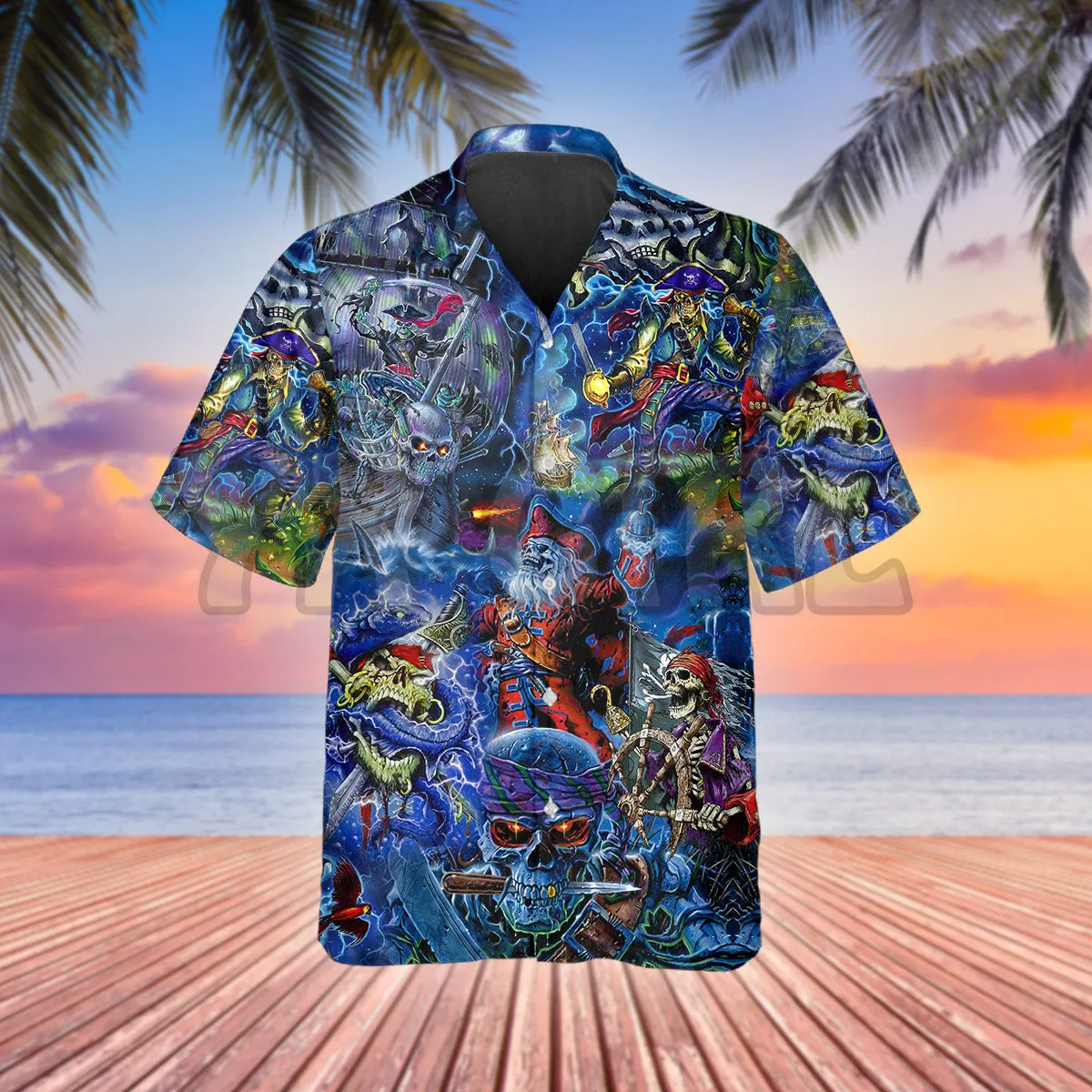 Skull With Doves 3D All Over Printed Hawaiian Shirt Men's For Women's Harajuku Casual Shirt Unisex