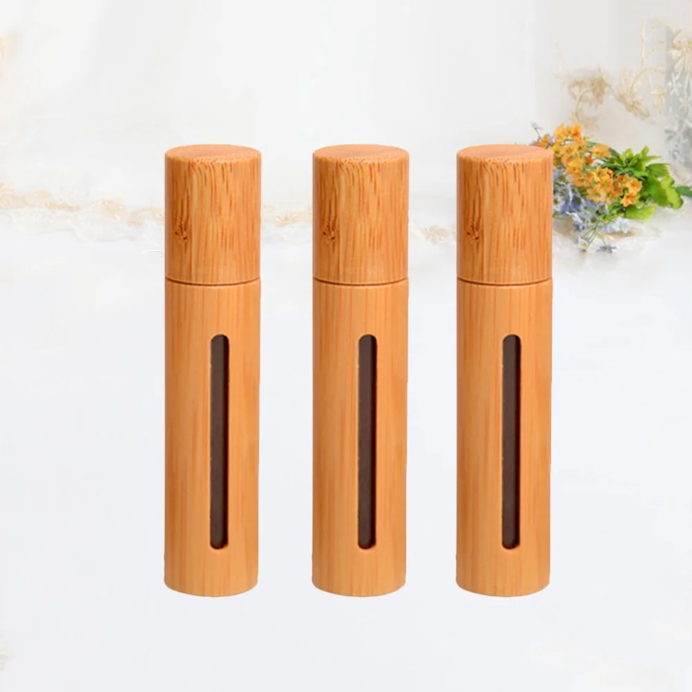 

3 Roll On Bottle Transparent Window Roller 10ml Care Supplies Glass Bottles for Ladies