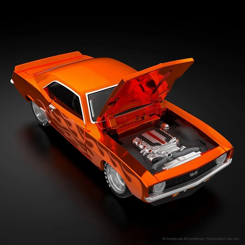 Коллекционная модель автомобиля Hot Wheels RLC 2022 SERIES 1969 Chevy Camaro SS spectrafach Orange 1:64