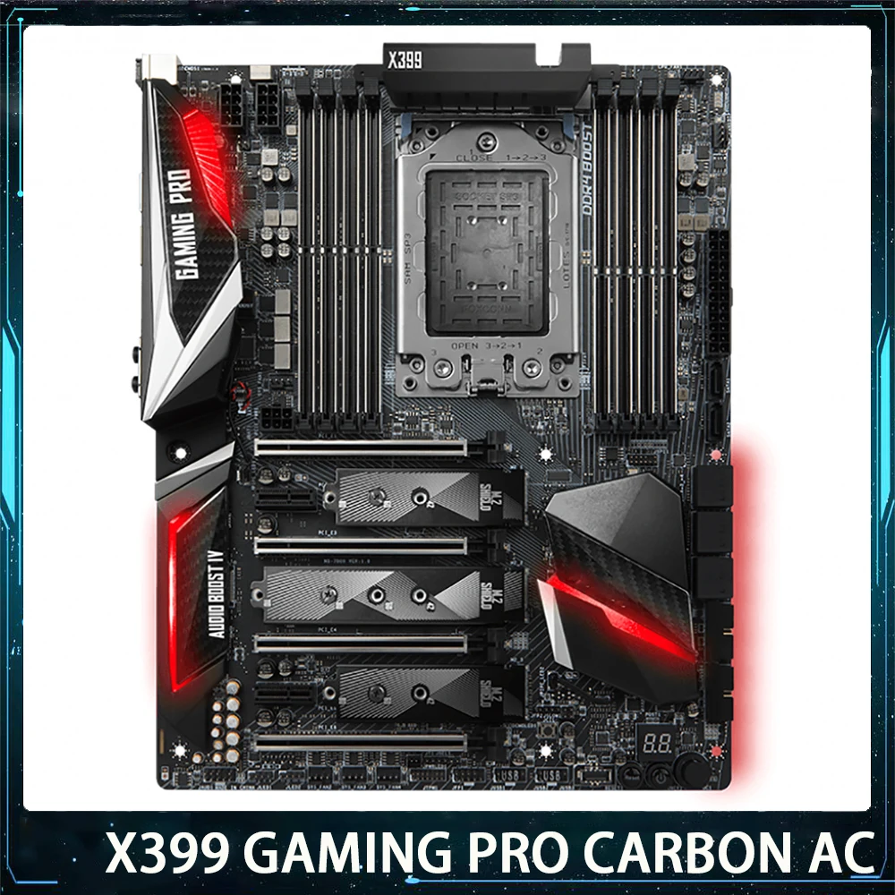 

X399 GAMING PRO CARBON AC для MSI SocketTR4 DDR4 128G M.2 слота * 3 USB3.1 SATA3 * 8 ATX, десктопная материнская плата, оригинальное качество, протестировано