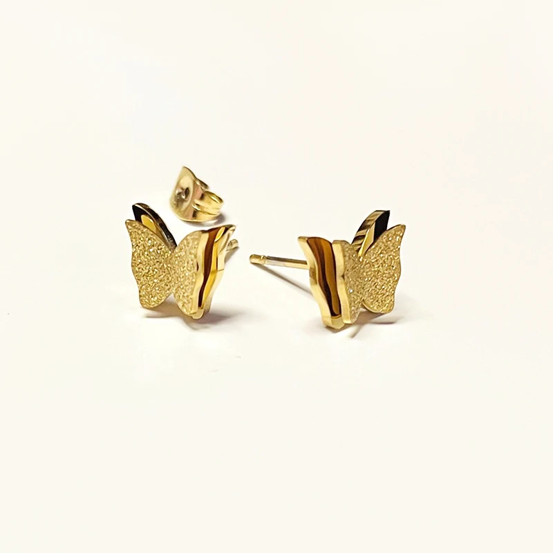 

316L Stainless Steel Female Jewelry Korean Fashion Cute Style Butterfly Stud Earrings