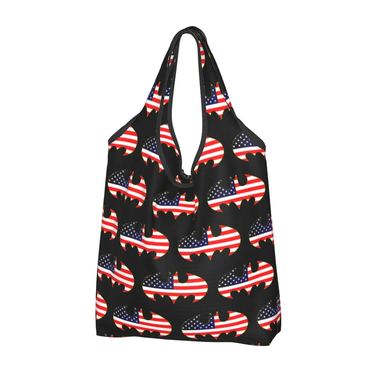 

Symbol Bat Logo Groceries Shopping Bags Funny Shopper Shoulder Tote Bag Large Capacity Portable CuteLittle Animals Man Handbag