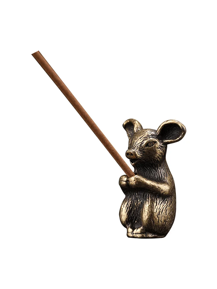

12 Chinese Zodiac copper alloy thread incense plug household indoor sandalwood incense burner antique incense holder