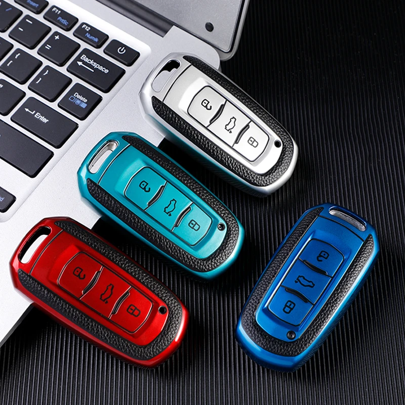 

For Geely Atlas Boyue NL3 EX7 SUV GT GC9 Emgrand X7 Borui TPU Leather Car Smart Key Cover Case Shell Fob Auto Holder Accessories