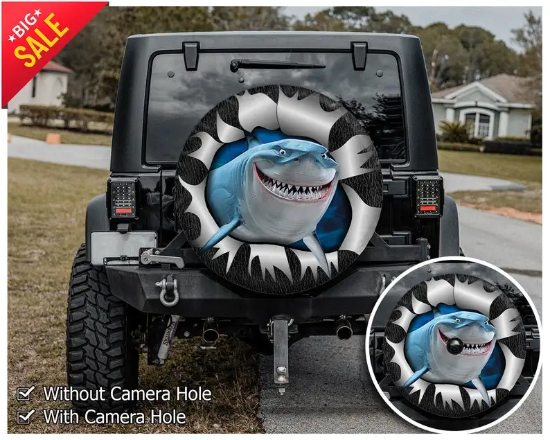 

Shark, Funny Shark, Shark Spare Tire COVER CAR, Funny gifts, Birthday gifts, Car Accessories, Spare Tire COVER CAR, Gift for her