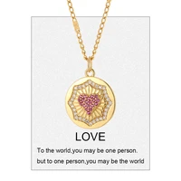 heart love necklace for women gold color stainless steel long chains womans pendant boho collares trendy fashion jewelry 2022