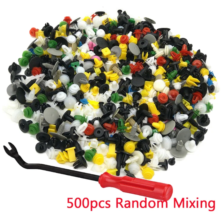 

500pcs mixed car clips 30 types of plastic rivet fender bumper clips