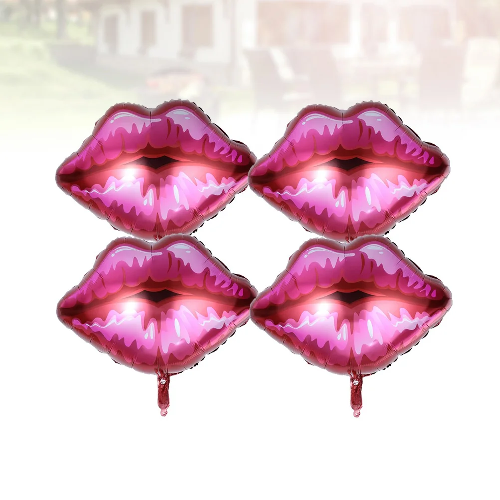 

Balloons Party Lips Red Wedding Decorations Aluminum Lip Film Decoration Engagement Design Balloon Birthday Day Valentines