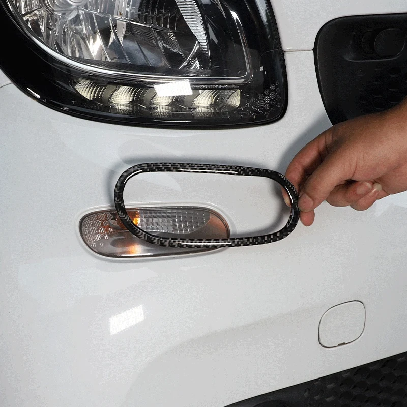 Для Benz Smart 453 Fortwo 2016-2021 передняя противотуманная фара из углеродного волокна