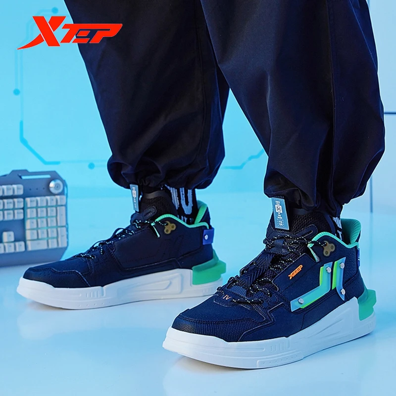 

Xtep [Ni Zhan] Male Sneakers Fashion High Top Men's Skateboarding Shoes Outdoors Casual Walking Sports Shoes 878319310004