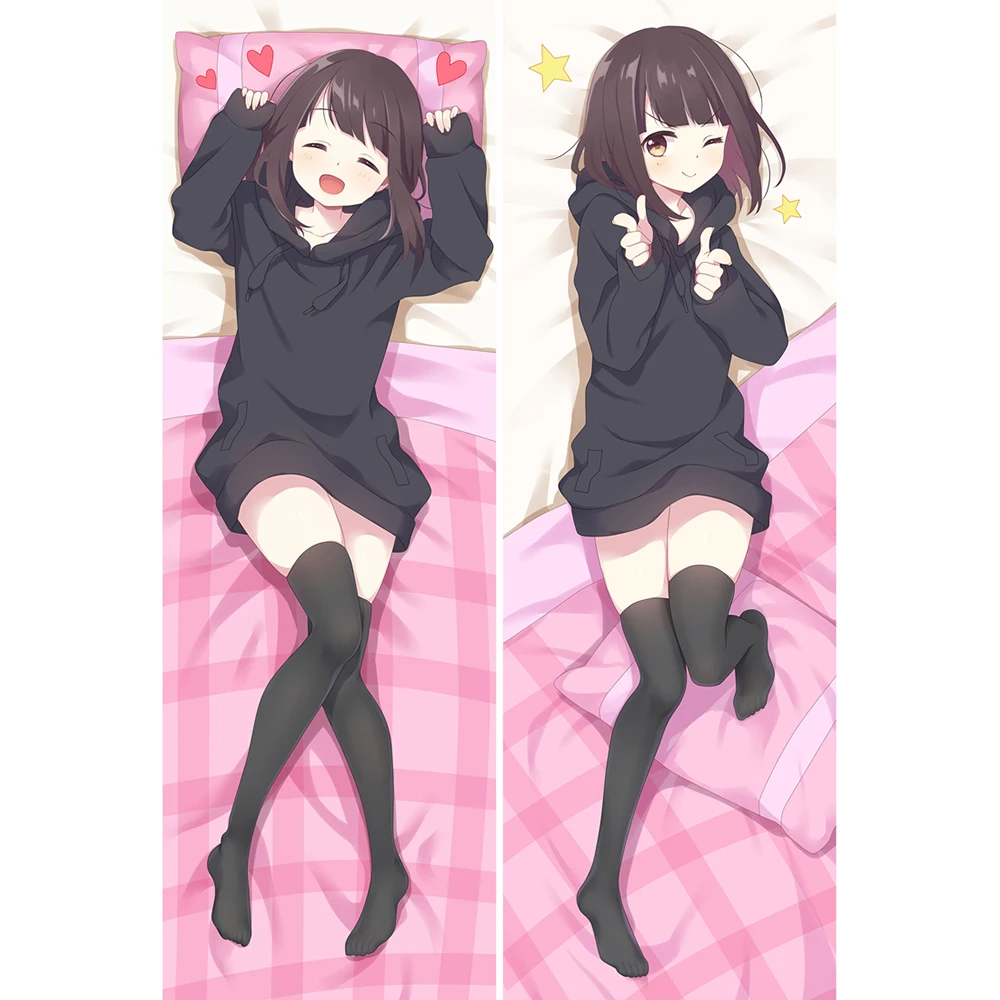 

Lovely Menhera Double Sided Hugging Body Pillowcase Otaku Sleeping Pillow Cover Anime Dakimakira Peachskin 2Wt Cushion