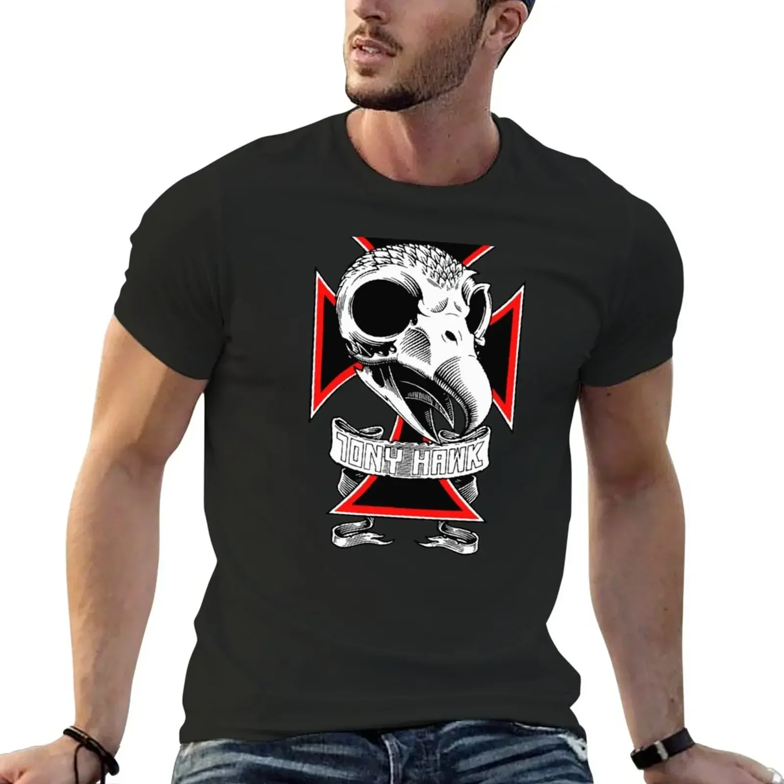 Одежда для улицы Cheavyweight аниме новинка футболка Тони HAWK белые футболки мальчиков