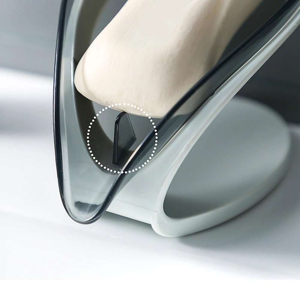 

Soap Dish Leaf Shape Soap Holder Self-Draining Decorative Bar Soap Holder For Shower Bathroom Suction Cup Soap Box Sponge Rack