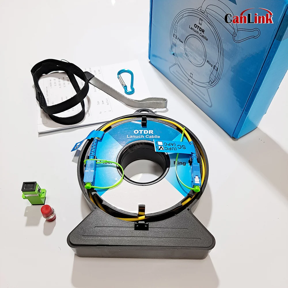 LC SC OTDR Dead Zone Eliminator Fiber Rings Reel Fibre Coil 500M Fiber Optic OTDR Launch Cable Box 1310 1550nm Single Mode
