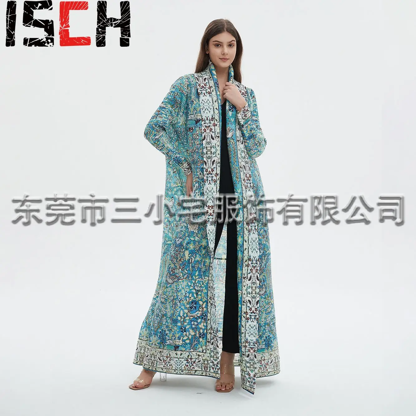 Женское плиссированное платье длинное пальто-Тренч в арабском стиле с длинным