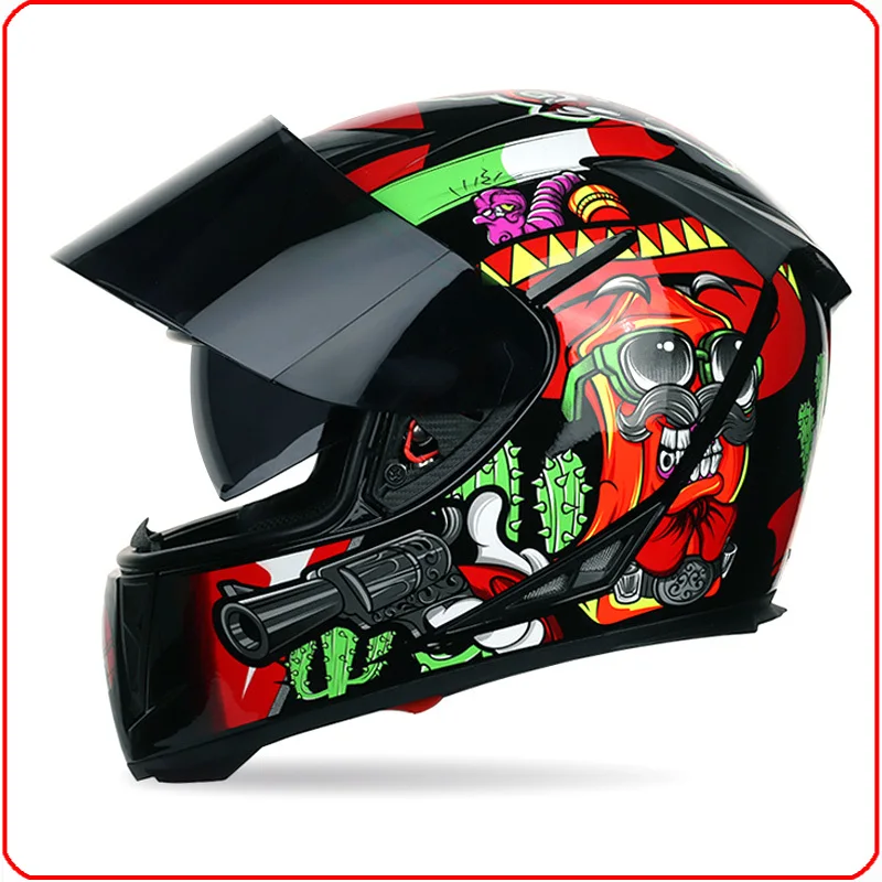 

Motorcycle Winter full face helmets Men Riding warm helmet Motorbike racing Capacete ABS Moto Motocross Helmet