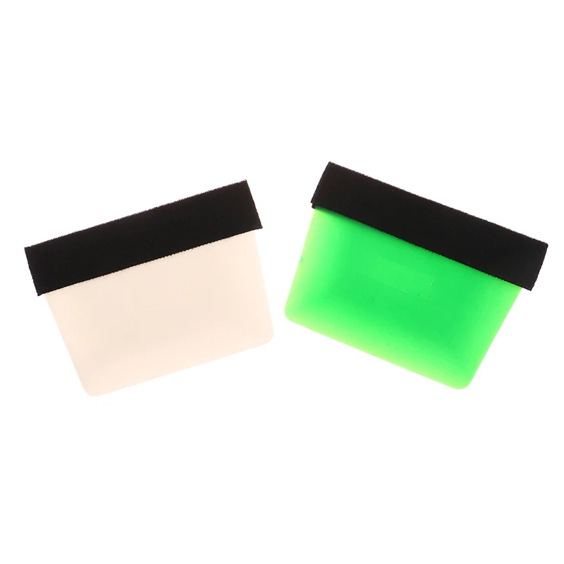 

2pcs Car Vinyl Carbon Fiber Window Ice Remover Cleaning Wash Car Scraper With Felt Squeegee Tool Film Wrapping Scraper