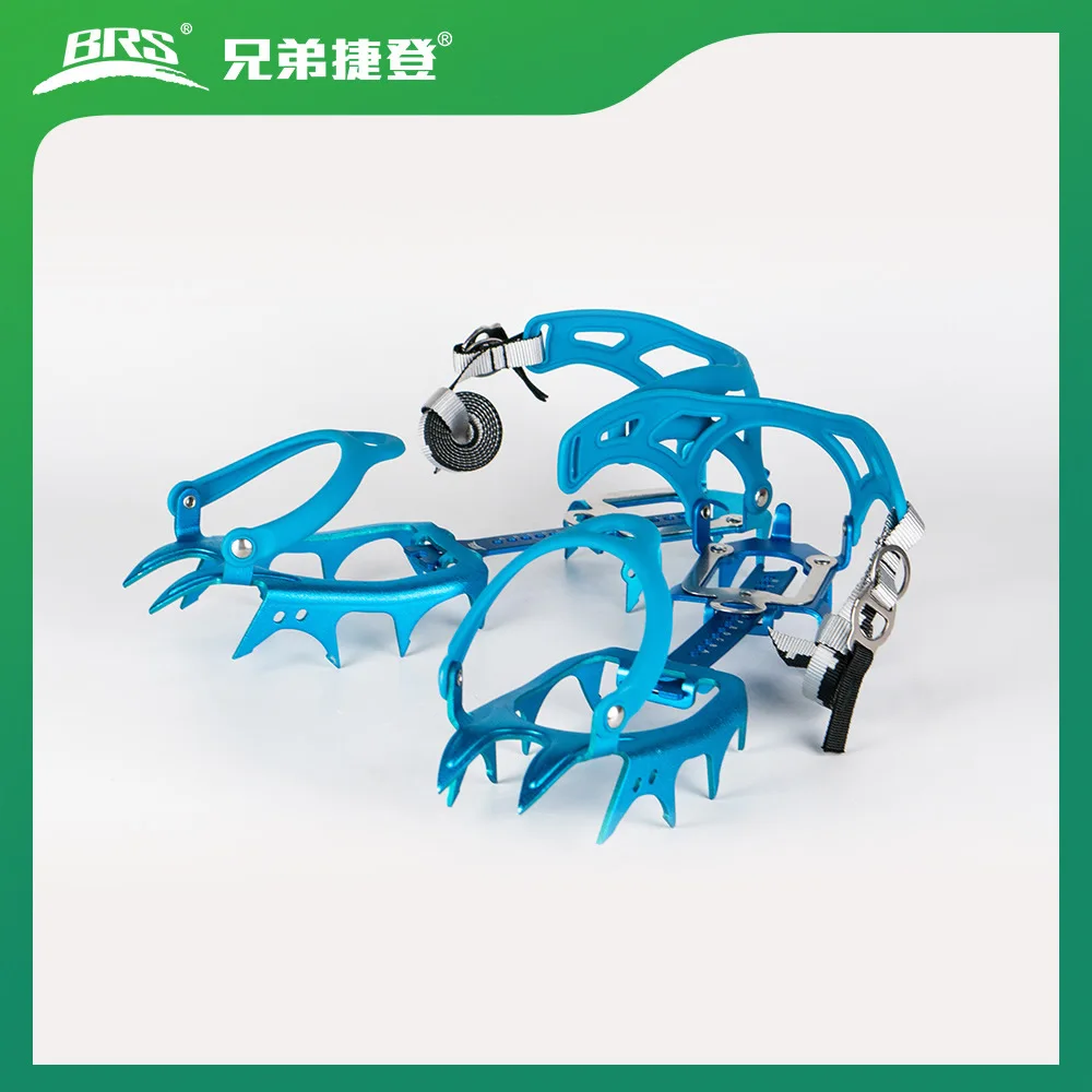 BRS-S3 14 Teeth Ice Grippers Walking Crampons Ultralight Aluminium Alloy Mountaineering Crampons Equipment