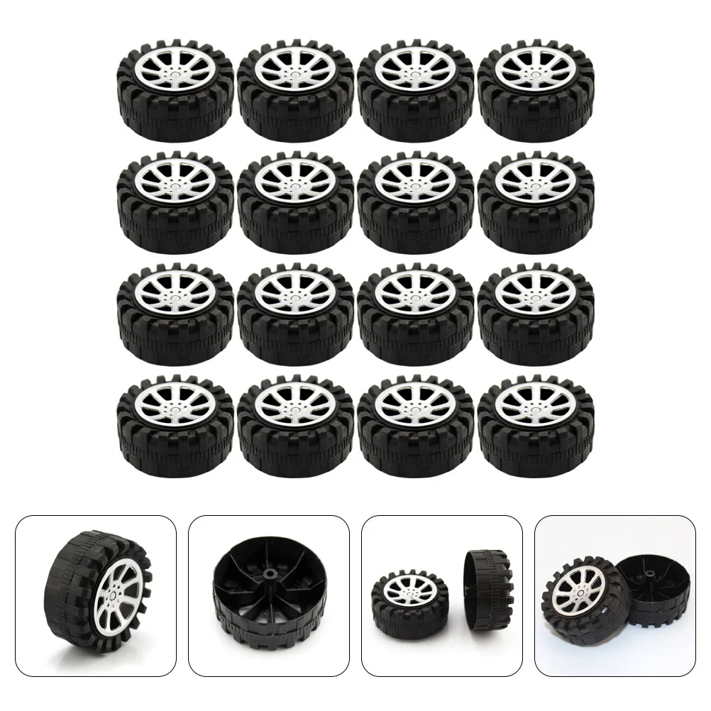 

40 Pcs Toy Wheel Kids Car Accessories DIY Wheels Plastic Playthings Pirate Ship Little Toys Toddler