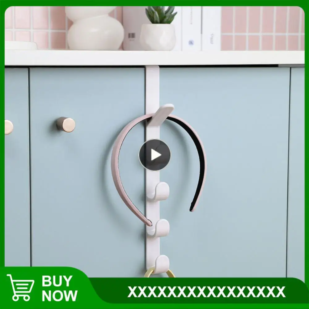 

Saving Space Wardrobe Coat Hook Portable Bag Hanging Rack Multifunctional Behind The Door Clothes Hook Household Gadgets 5 Hooks