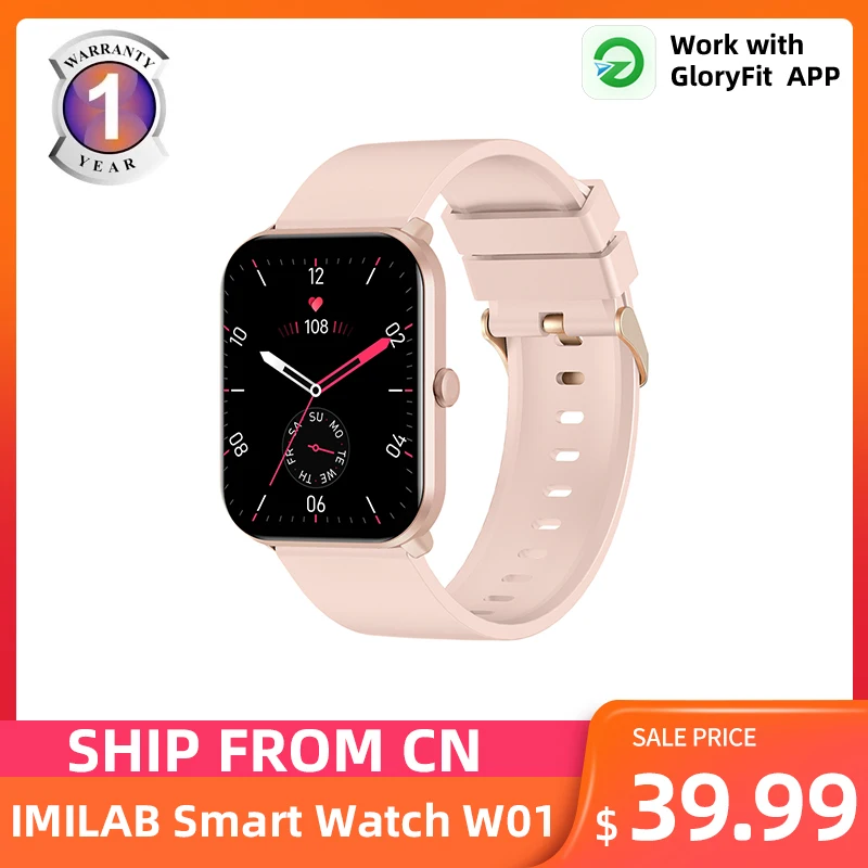 

IMILAB W01 Smart Watch Fitness Tracker Pedometer Heart Rate Monitor Sport Bracelet Man Women Watch For Honor Huawei Xiaomi