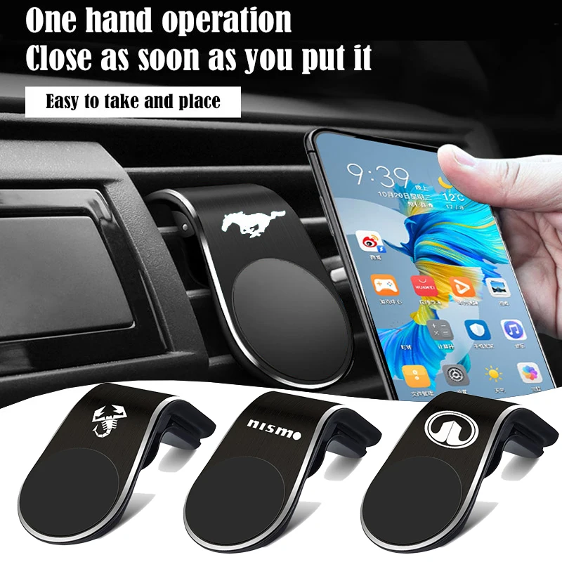 

1Pc Car Logo Air Vent Magnetic Mobile Phone Bracket For Ford Accessories Focus Mk2 Mk3 3 2 1 Mk4 Fiesta Kuga Taurus Escape Crown